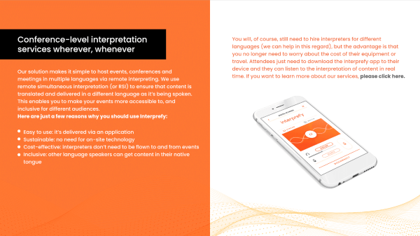 Conference level interpretation anywhere